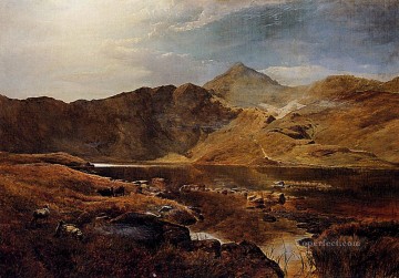 Williams ganado y ovejas en un paisaje de las tierras altas de Escocia Sidney Richard Percy Pinturas al óleo